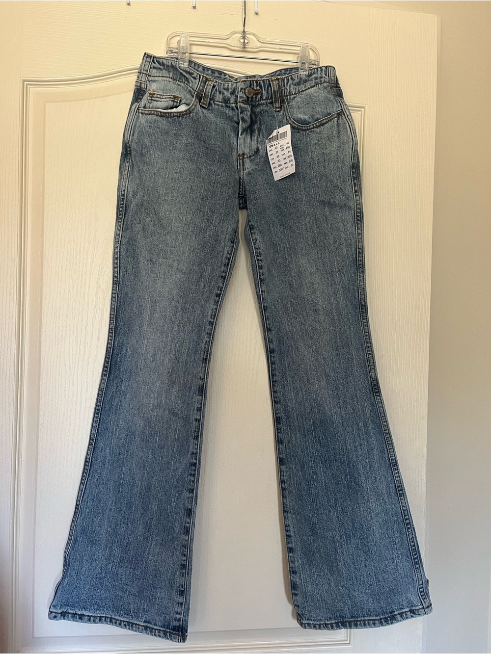 NWT Brandy Melville J Galt Light Wash Vintage Blue Low Rise Wide Leg Jeans Small